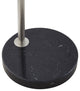 Inspired Home Katana Floor Lamp, Marble Stone Base, Stainless Steel