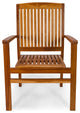 7-Piece Rectangle Stacking Chair Set and Cushion, White