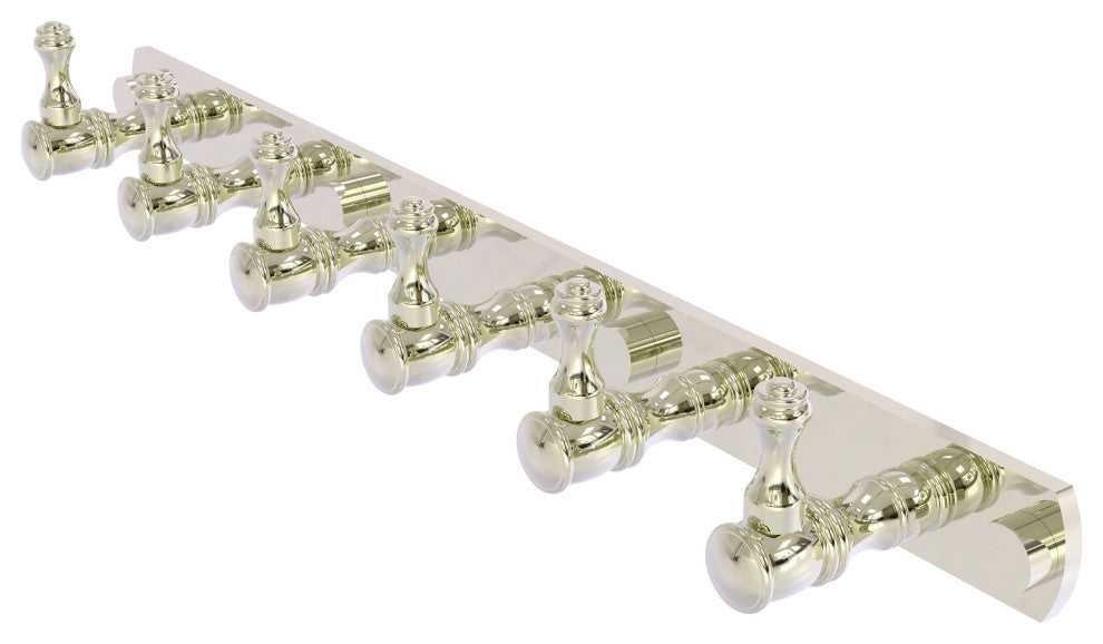 Carolina 6 Position Tie and Belt Rack, Polished Nickel
