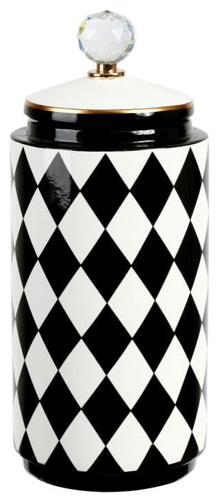 Harlequin Urn With Lid, Large 14"