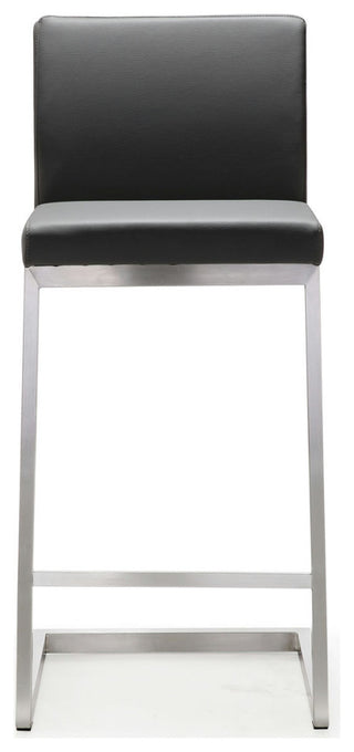 TOV Furniture Parma Grey Stainless Steel Counter Stool - Set of 2