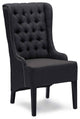 Vincent Gray Linen Button-Tufted Chair With Silver Nail Heads Trim