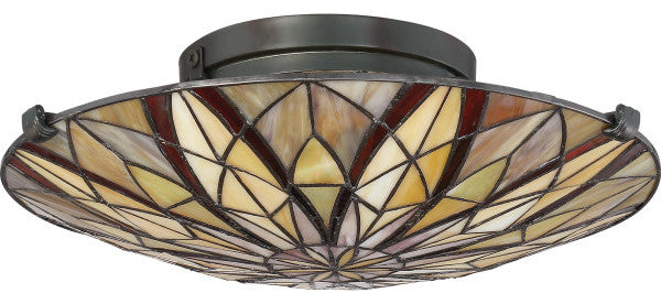 Quoizel TFVY1400VA Two Light Flush Mount Victory Valiant Bronze