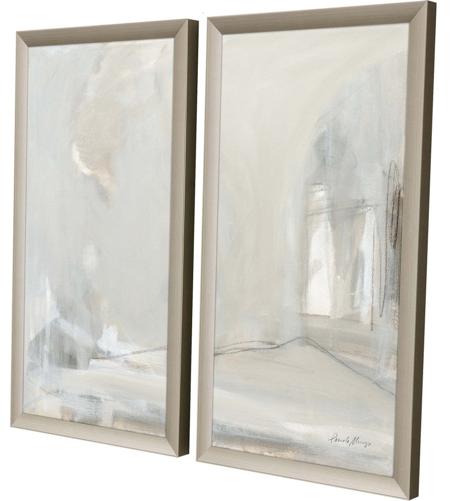 Delicate Gray, 2-Piece Set Framed Art