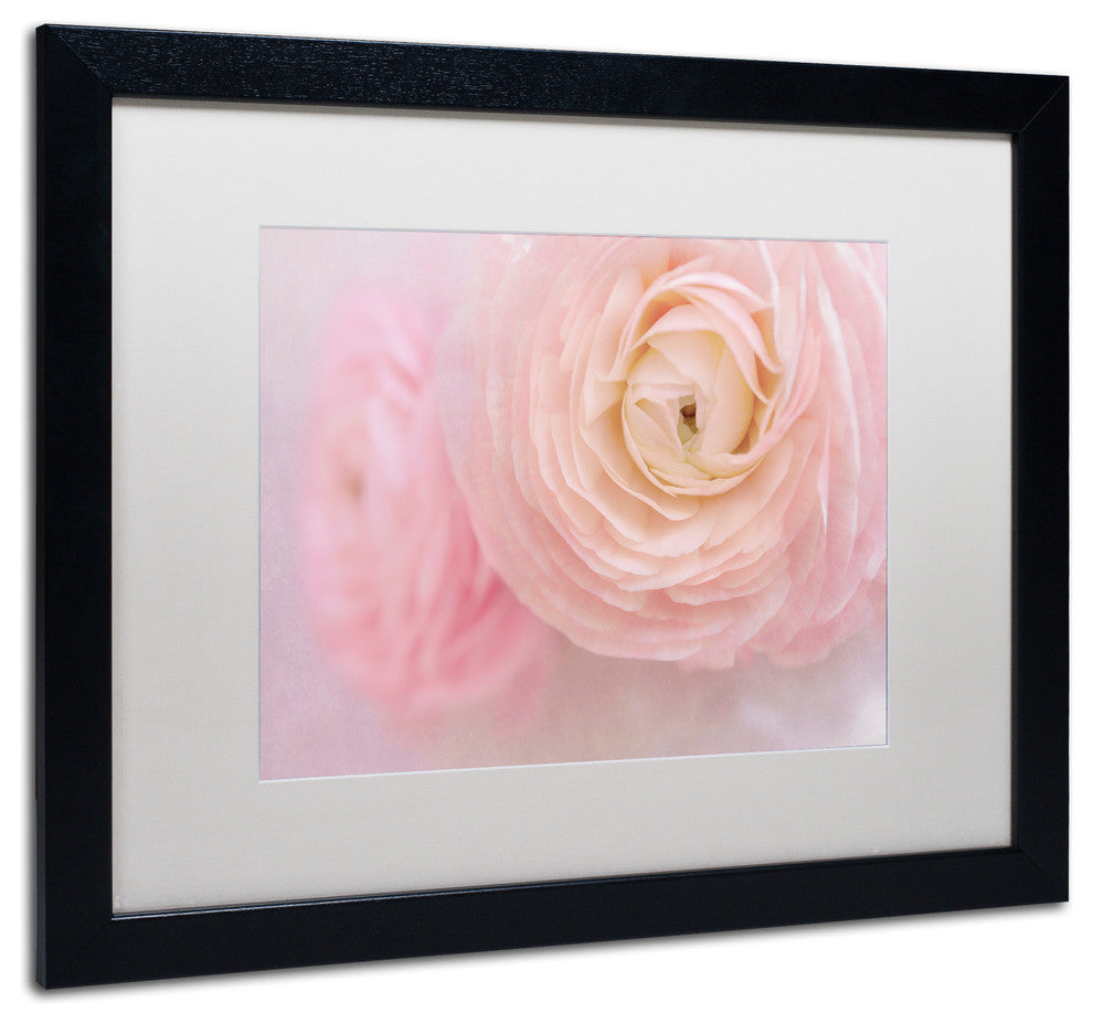 Cora Niele ''Soft Pink Flower Bouquet'' Matted Framed Art