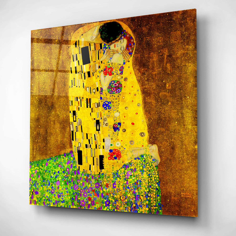 Epic Art ''The Kiss'' by Gustav Klimt, Acrylic Glass Wall Art, 12"x12"