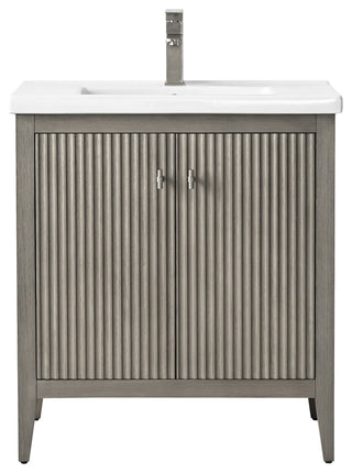 Vanity Art Freestanding Vanity, Driftwood Gray, 30", Single Sink, Brushed Nickel