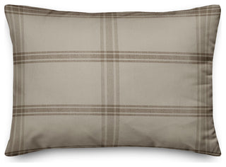 Autumn Fall Brown Plaid 1 14"x20" Spun Poly Pillow