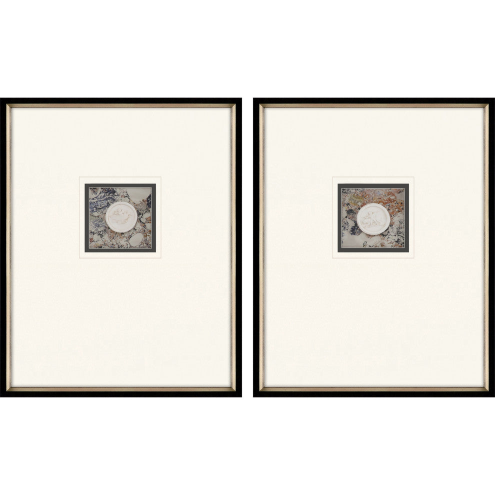 Angelic Intaglio Artwork, 2-Piece Set