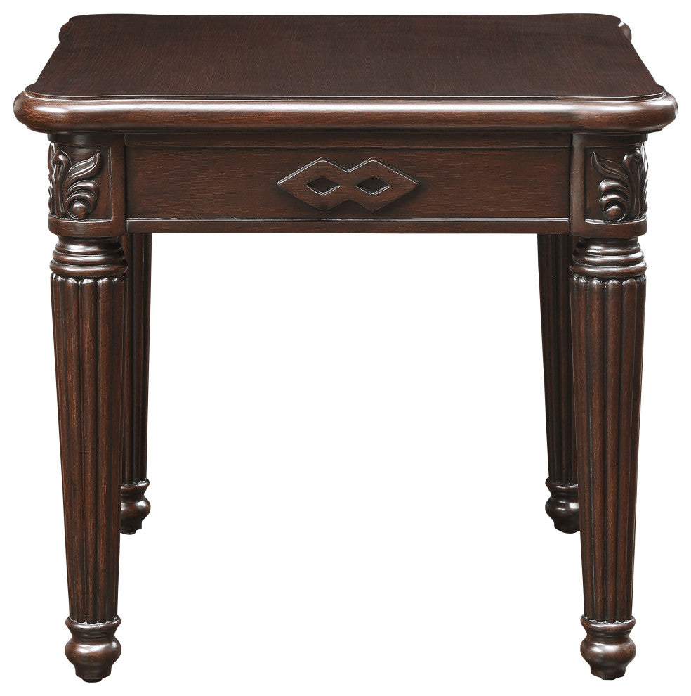 Chateau De Ville End Table, Espresso Finish
