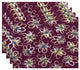 18"x14" Penelope Floral, Geometric Print Placemat, Purple, Set of 4