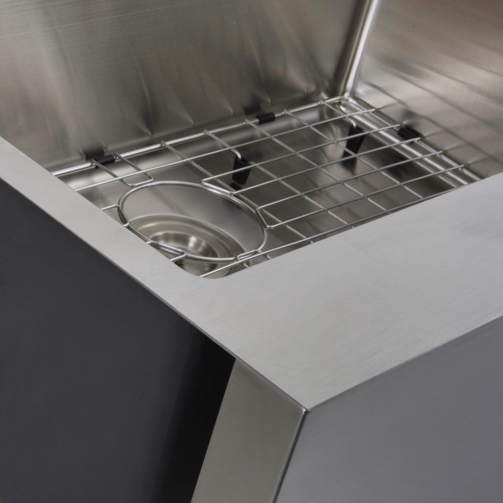 Nantucket Sinks EZ Apron Farmhouse Stainless Sink, 9" Apron
