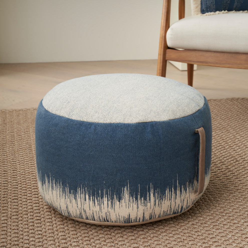 Mina Victory AS263 Pouf, Navy, 20"X20"X12"