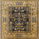 Ahgly Company Indoor Square Mid-Century Modern Area Rugs, 4' Square