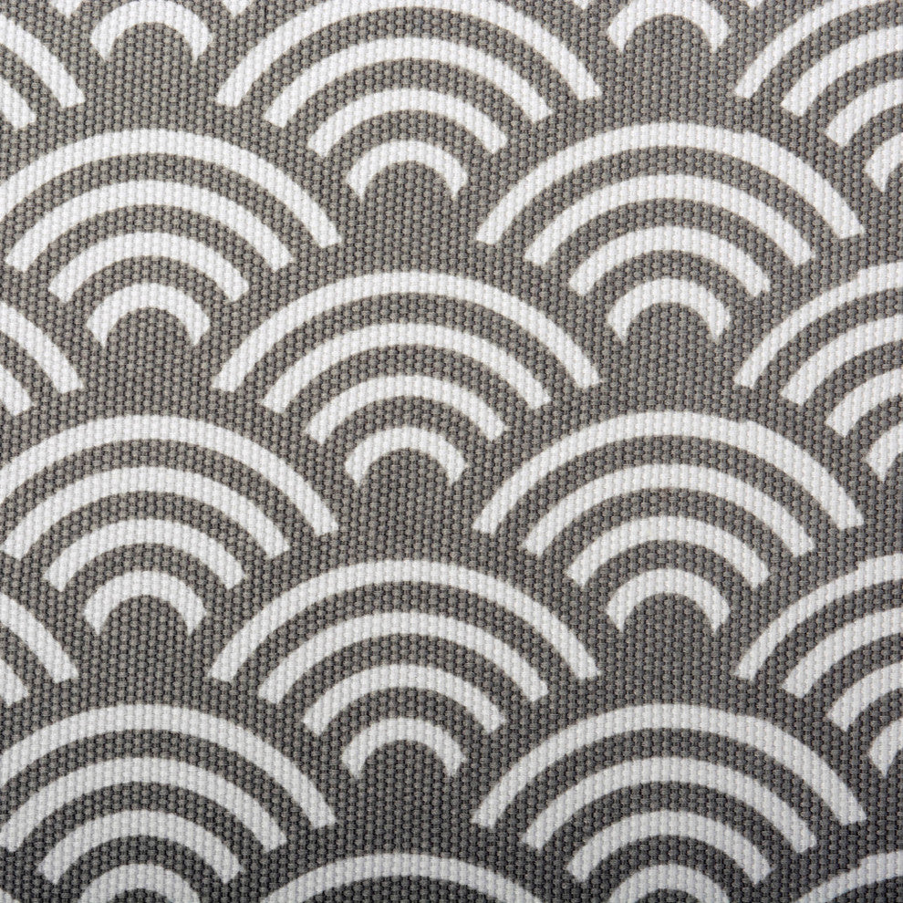 Polyester Cube Waves Gray Square 11"x11"x11"