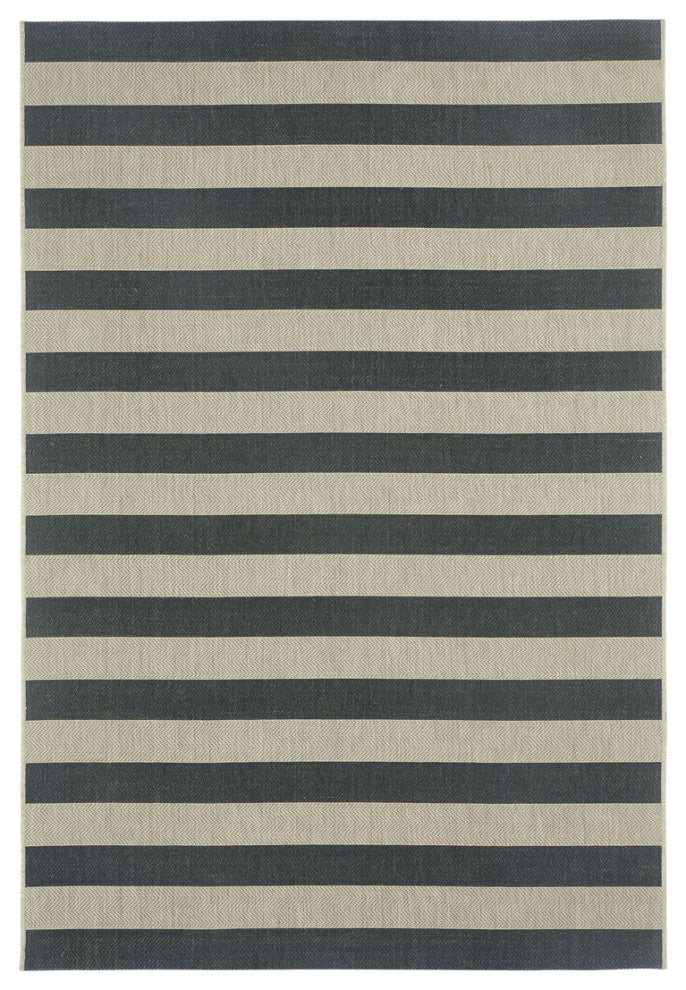 Capel Elsinore-Stripe Cinders 4730_375 Machine Woven Rugs - 5' 3" X 7' 6" Rectan