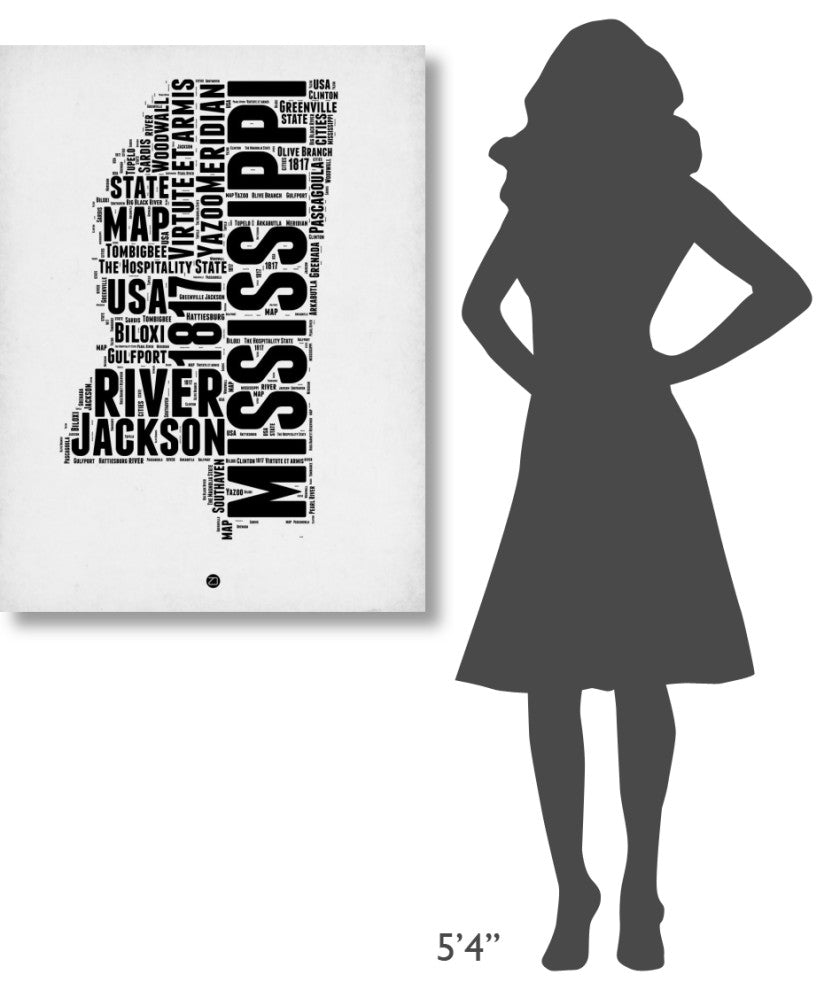 "Mississippi Word Cloud 2" Fine Art Print
