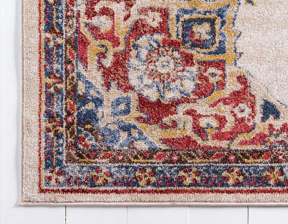 Unique Loom Cream Helios Utopia 5' 0 x 8' 0 Area Rug