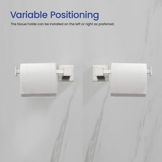 Cube 2-Piece Bathroom Hardware Set, Brushed Nickel