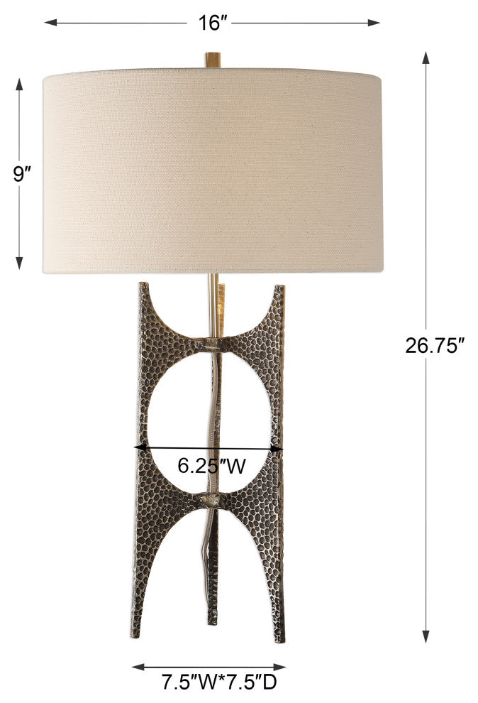 New Uttermost Goldia Antique Bronze Lamp