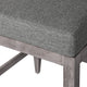 Vivid Outdoor Patio Counter Stool, Gray Eucalyptus Wood Gray Olefin Cushions