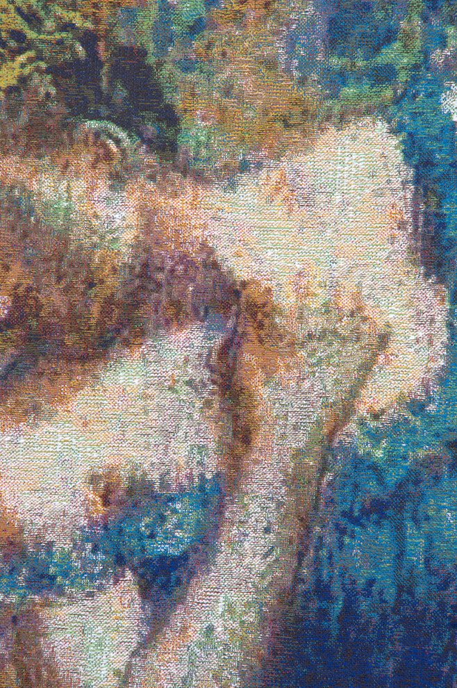 Blue Dancers, Wall Tapestry, 38"x38"