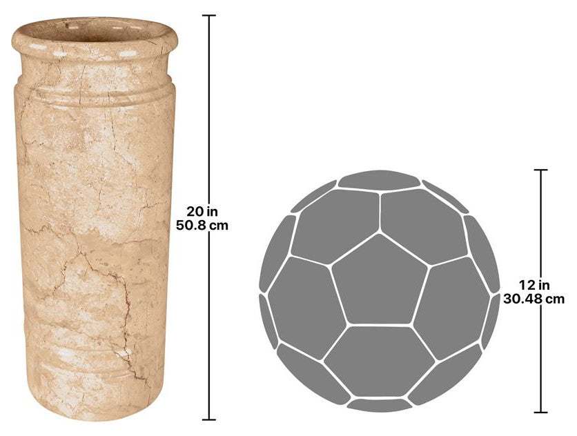 Design Toscano Ivory Marble Umbrella Stand