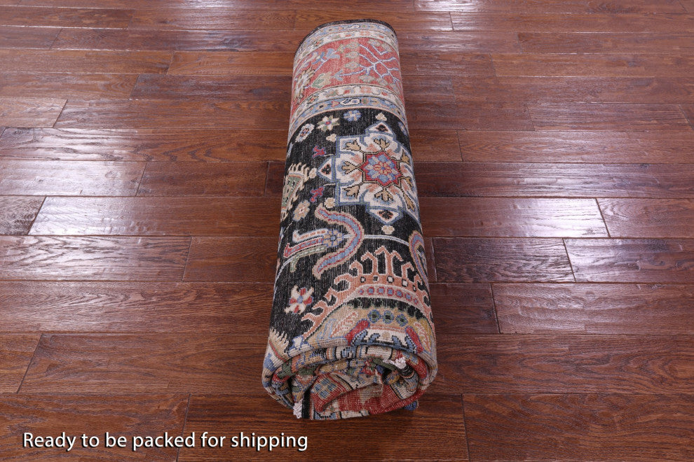 Handmade Persian Fine Serapi Wool Rug 6' 8" X 9' 10" - Q12819