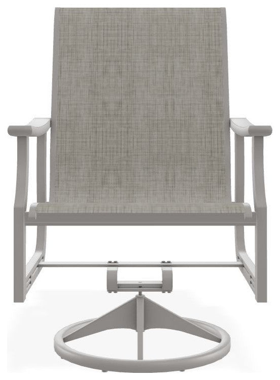 St. Catherine Sling Outdoor Swivel Rocker, Smoke/Warm Gray