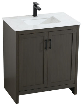 Home Living 30" Single Bathroom Vanity, Mocha Brown