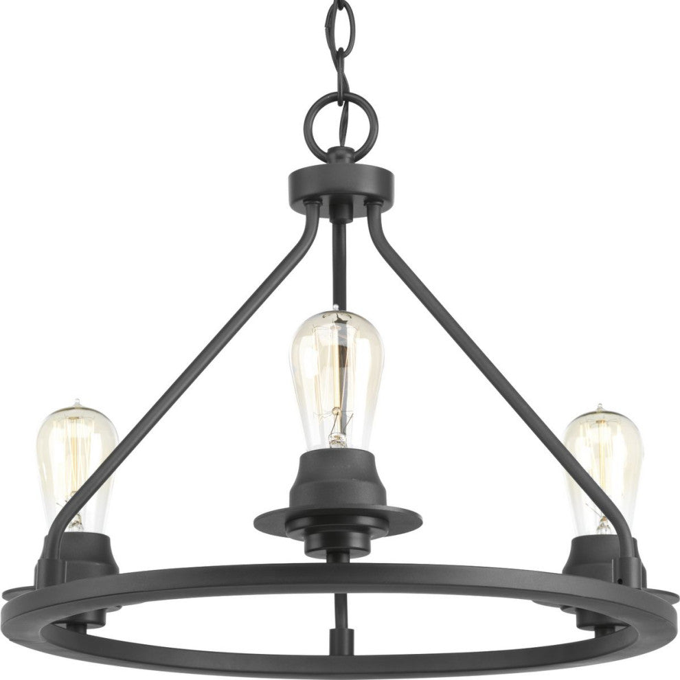 Debut 3-Light Semi-Flush Convertible, Graphite