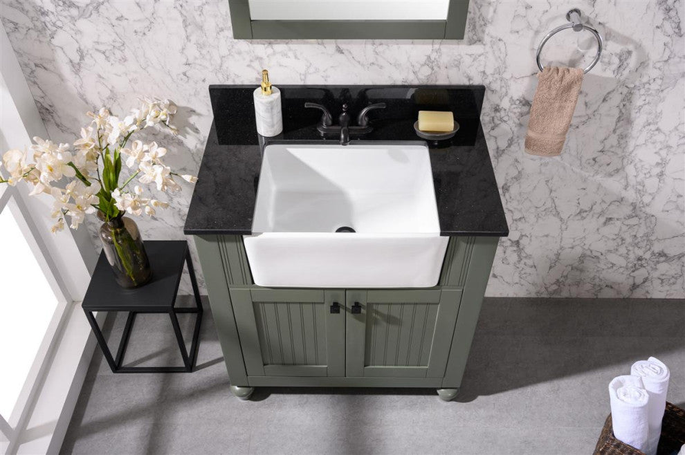30" Pewter Greensink Vanity Without Faucet