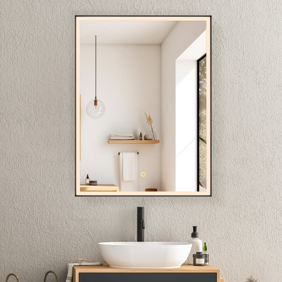 Fenice Surface-Mount/Reccessed LED Lighted Bathroom Medicine Cabinet, 24"