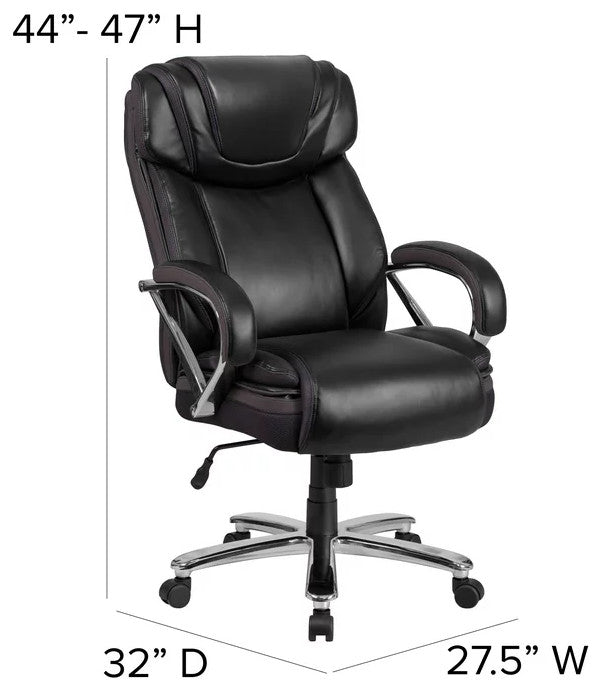 Contemporary Office Chair, Plush Seat & High Backrest for Extreme Comfort, Black