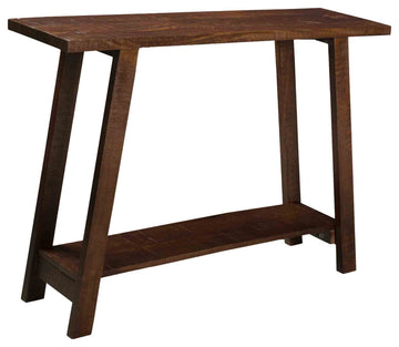 Rustic Modern Solid Wood Console Table, Walnut