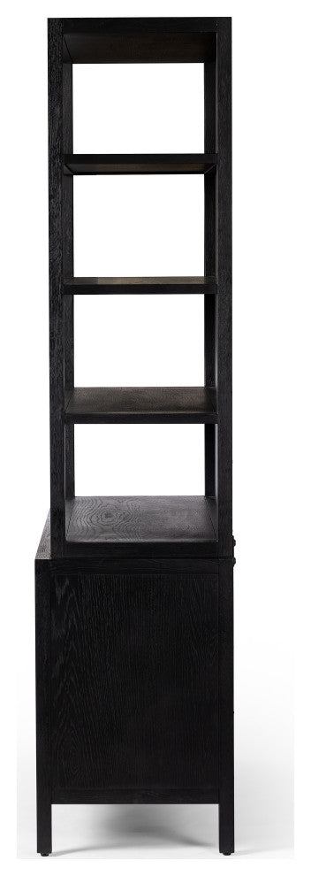 Hopkins Bookcase-Brushed Ebony Oak Vnr