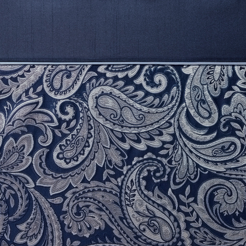 Madison Park Aubrey Shower Curtain, Navy, 72x72"
