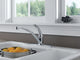 Delta Foundations Single Handle Kitchen Faucet, Chrome, B1310LF