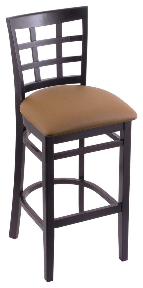 Holland Bar Stool, 3130 30 Stool, Black Finish, Allante Beechwood Seat