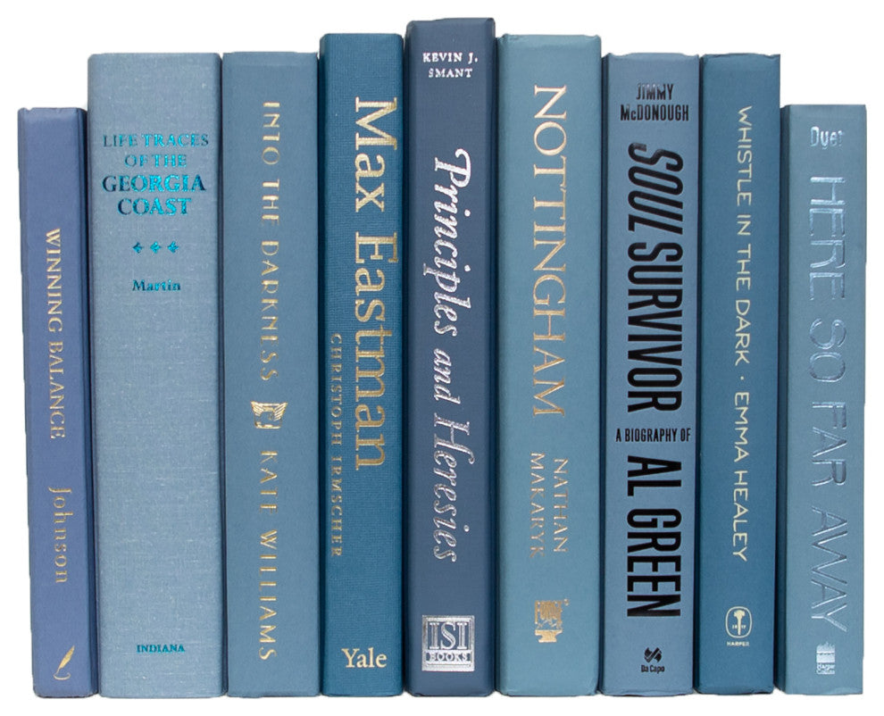 Decorative Books - Marlin Book Bundle - 1 foot of Blue Books