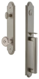 Arc 1-Piece Dummy Handleset, D Grip and Bouton Knob, Satin Nickel, 848457