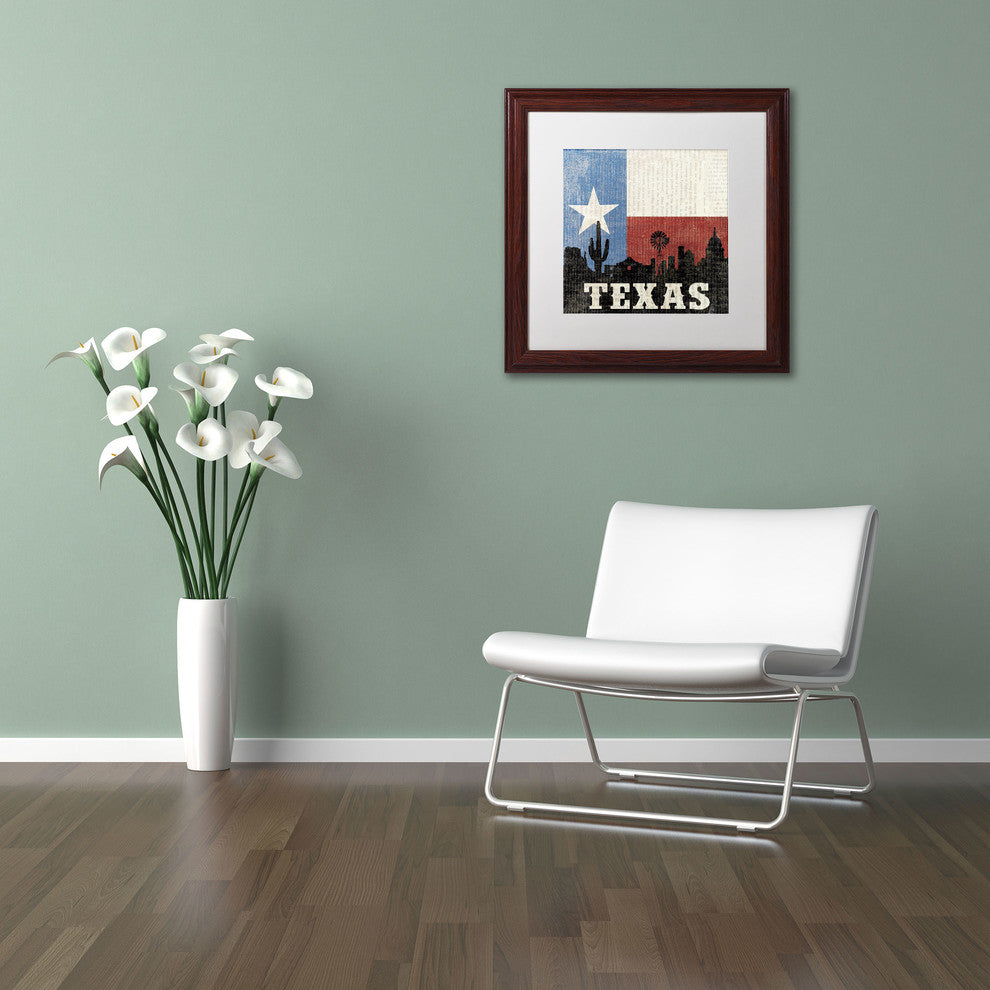 'Texas' Matted Framed Canvas Art by Moira Hershey