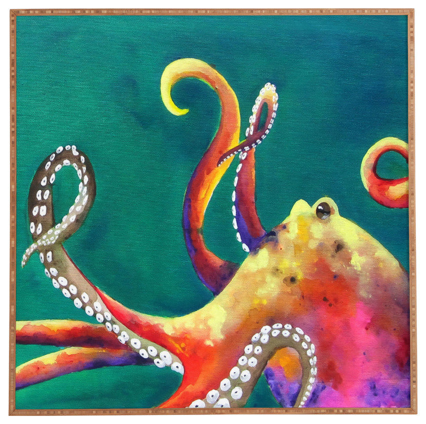 Deny Designs Clara Nilles Mardi Gras Octopus Framed Wall Art