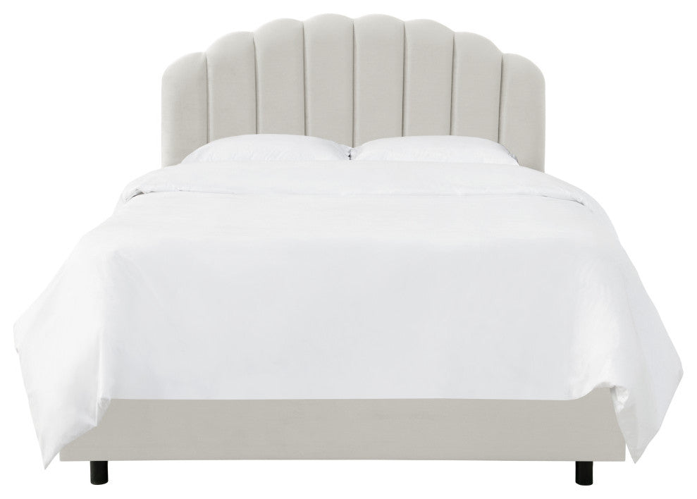 Bed, Velvet Light Gray, Twin
