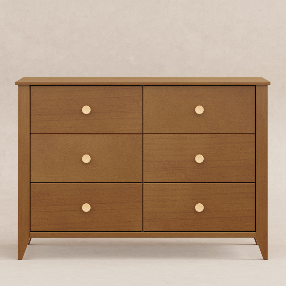 Sprout 6-Drawer Double Dresser, Chestnut Natural
