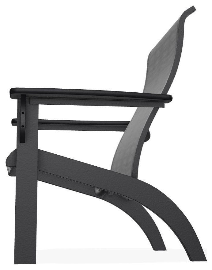 Adirondack Sling Outdoor Adirondack Armchair, Collect Charcoal/Black
