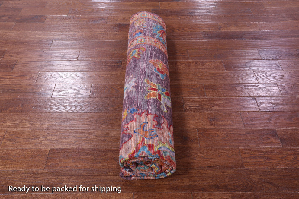 8' Square Turkish Angora Oushak Handmade Wool Rug - Q19855
