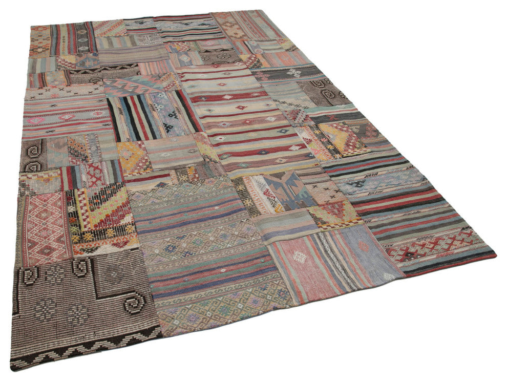Rug N Carpet - Handmade Anatolian 6' 8'' x 9' 11'' Unique Patchwork Kilim Rug