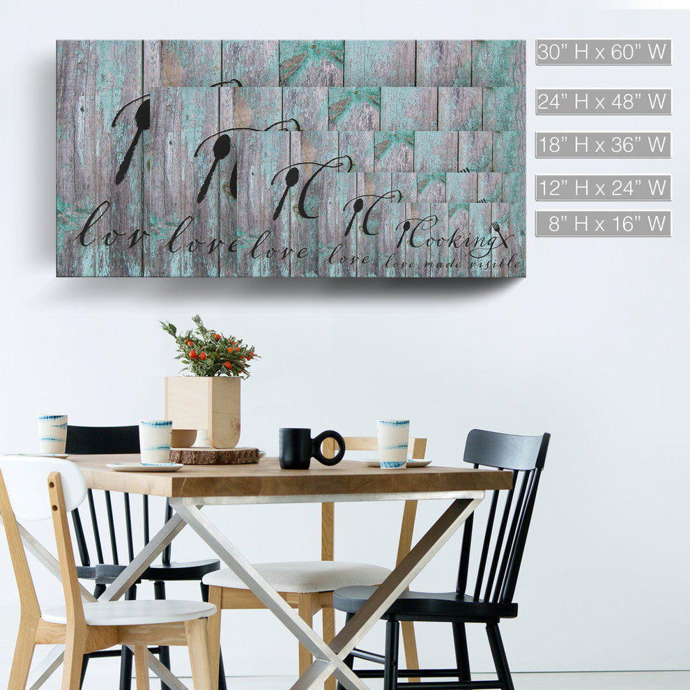 Cooking Wrapped Canvas Kitchen Wall Art, 24"x48"