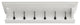 Classic White Wood Wide Six Hook Coat Rack